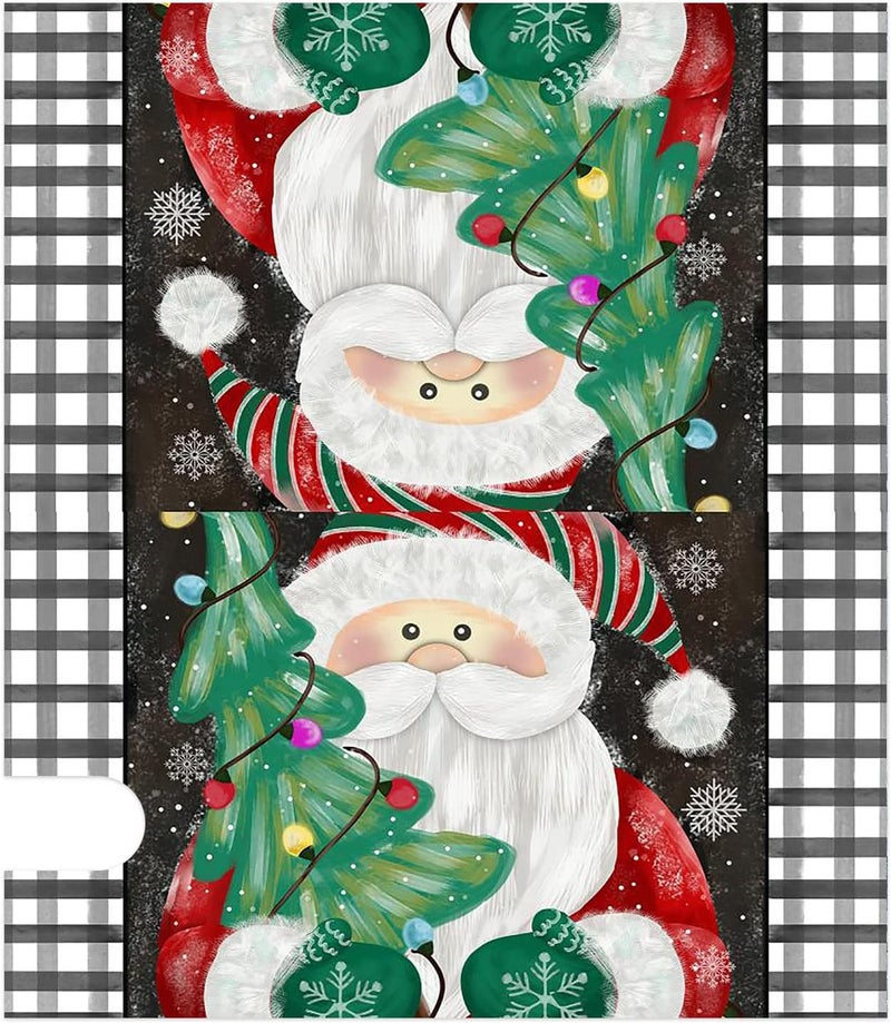 Texupday Christmas Santa Claus Decoration Mailbox Cover with Magnetic Strip Winter Christmas Tree Mailbox Wraps Post Letter Box Cover Standard Size 21" X 18" for Garden Outdoor Yard Decor - Image 4